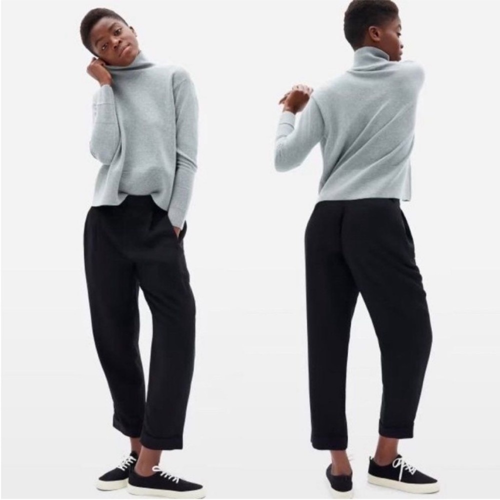 Everlane The Put Together Pleat Black Pants Trousers
